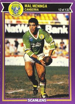 1987 Scanlens Rugby League #12 Mal Meninga Front